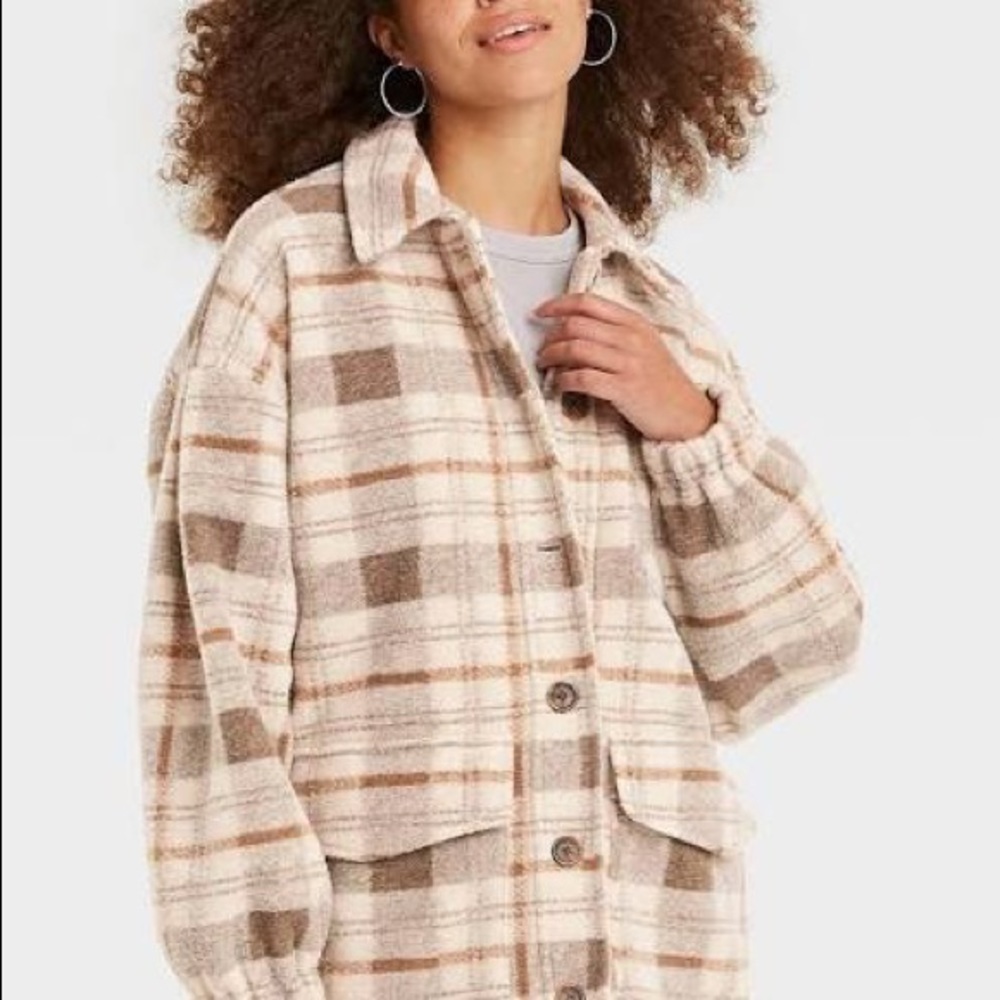 Universal Thread Plaid Shacket - Picture 2 of 3